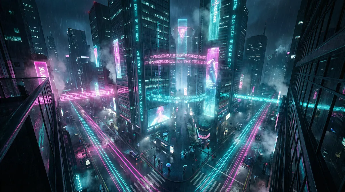 良辰美景好时光在线观看 竖屏短剧平台首页背景 - 赛博朋克都市夜景